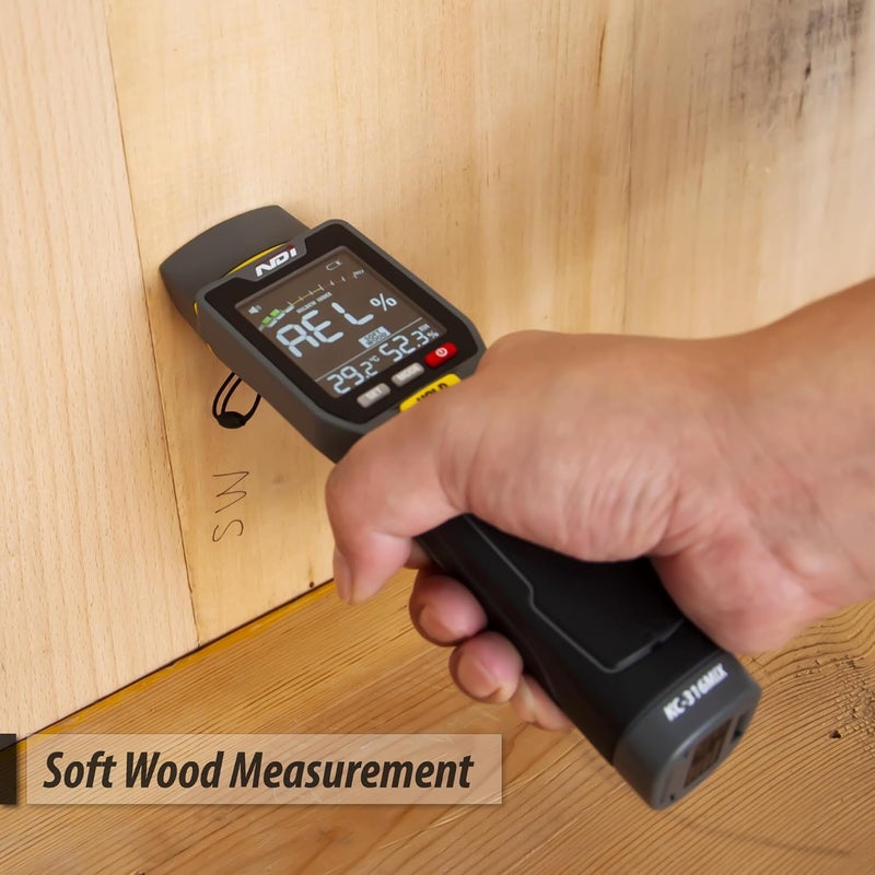NDI 7 in 1 Pin-Type and Non-invasive Moisture Meter Scanner for Dry Wall/Cement Board/Soft Wood/Hard Wood upto 3/4 Inch Depth - Image 5